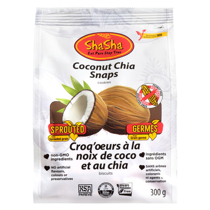 Coconut Chia Snaps Cookies