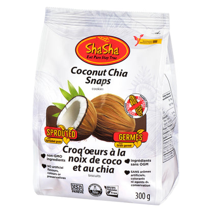 Coconut Chia Snaps Cookies