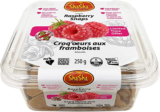 Raspberry Snap Cookies